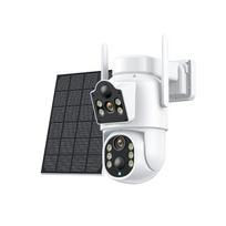 8MP 4K Solar Wirelesss IP Camera With 7800 mAh Battery Outdoor HD 4MP Dual Lens WiFi IP Camara Solar Panel CCTV Security 8MP NO SD Card