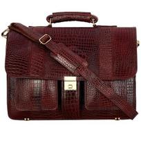 leather villa Lv Grain Natural Leather Office Leather Laptop Shoulder Bag For Men Office Use Up To  Laptop Compartment
