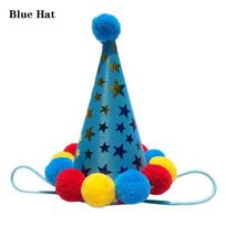 Birthday Costume Pets Accessories Sequin Design Bandana Pet Birthday Caps/Bibs Headwear Cap Hat Hat mėlyna