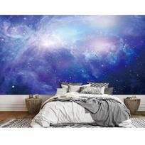 3D Sienų tapetai Žvaigždės Mėnulis Tapetai Nuimami Naktinio Dangaus Tapetai Miegamojo Svetainės Sienų Popierius 200 cm(W) x 140 cm(H) gray
