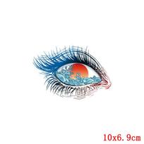 Eye Patches Van Gogh Iron On Transfer For Clothing Wave Thermal Transfer For Clothes Fashion Applique On Clothes Thermo Stickers gray