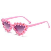Nauji katės akies žiedlapio akiniai vaikams, madingi akiniai nuo saulės su UV apsauga, nuo saulės, mieli ramunės akiniai nuo saulės 1-6 metų vaikams pink