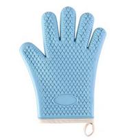 1Pc Anti-scald Silicone Convenient Easy to Clean Wear Resistant Comfortable Oven Grill Glove Oven Glove mėtų žalios spalvos
