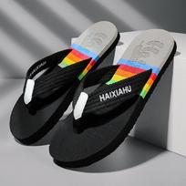 2024 New Clip on Webbing Flip-flops Indoor Light Slippers Outdoor Beach Sandals 45 black