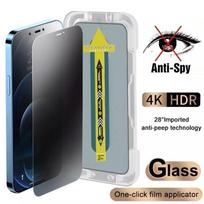 Grūdintas stiklas nuo šnipinėjimo, skirtas iPhone 11 13 15 16 dėklas, skirtas iPhone 12 13 14 15 16 Pro Max XR 7 8 Plus XS Max SE ekrano apsauga Vienu spustelėjimu Įdiekite plėveles iPhone 11 juoda