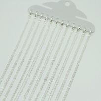 12 Pcs 40cm O-shaped Chain Lobster Clasp O-shaped Chain Handmade Pendant Chain Basic pendant necklace DIY Jewelry Accessories gray