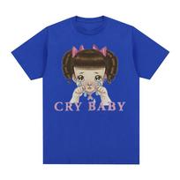 Melanie Martinez Cry Baby animacinių filmų grafiniai marškinėliai Unisex Unisex Mieli Retro Harajuku mados marškinėliai 100% medvilnė, dideli marškinėliai 4XL black