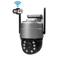 Lauko stebėjimo kamera 360 laipsnių naktinio matymo spalvota nuotolinis valdymas mobiliuoju telefonu didelės raiškos kamera namų belaidis monitorius 【WIFI】None Card juoda/pilka