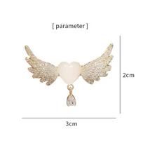 Angel Wings Sagės Personality Pin kostiumas Corsage Party Office Sagė beige
