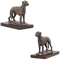 Airijos vilkšunis - šuns figūrėlė, šuns silueto figūrėlė, trofėjus Art-Dog šunų parodoje ruda