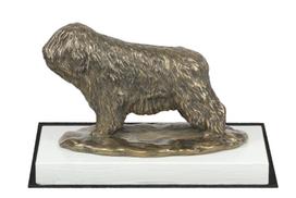 Polish Lowland Sheepdog, PON, Valee Sheepdog - dog figurine, figure on a white base, trophy for Art-Dog dog show exhibition ruda