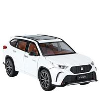 1/24 Toyota Crown KLUGER SUV Lydinio Automobilio Modelis Diecast Metalinis Žaislas Visureigiai Didelė Simuliacija Garsas ir Šviesa Kolekcionuojami Vaikų Dovana balta