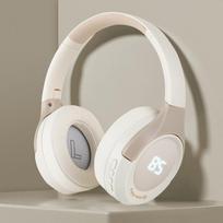„Bluetooth“ ausinės, belaidės prie galvos tvirtinamos garsumo ir maitinimo ekrano sulankstomos muzikos ausinės balta