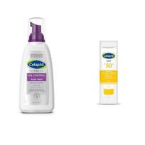 Cetaphil PRO Oil Control Foam Face Wash for Acne & Oily Prone Skin 236ml Combination Skin Sun Spf 50 Sunscreen,  50 Ml, Pack Of 1 white