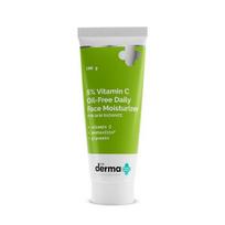 The Derma Co 5% vitamino C be aliejaus kasdienis veido drėkiklis odos spindesiui - 100 g