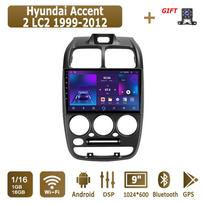 Android Carplay Automobilinis Radijas Hyundai Accent 2 LC2 1999-2012 Multimedijos Grotuvas Pagrindinis Įrenginys Stereo GPS Navigacija BT WIFI 2+32GB 1+16GB gray