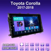 2 DIN Android automobilio radijas Toyota Corolla 2017-2018 m. Multimedijos grotuvas Galvos blokas Stereo GPS navigacija WIFI 1+16GB 1+16GB black