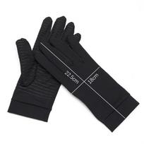 Women Men Gloves Copper Fiber Spandex Touch Screen Tips Gloves For Running Sports Winter Warm Football Hiking Driving Dropship black