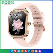 SACOSDING Bluetooth Call Women Smart Watch 1.75 inches  Screen Fitness Tracker IP68 Waterproof  Heart rate Blood pressure Lady Wristwatch