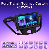 2 DIN „Android Carplay“ automobilio radijas, skirtas „Ford Transit Tourneo Custom 2012-2021“ daugialypės terpės grotuvo galvos blokas Stereo GPS navigacija BT WIFI 4+64GB 1+16GB black
