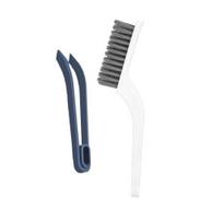Useful Easy To Store Corner Cleaning Non-slip Air Conditioning Shutter Cleaning Brush Kitchen Gadget Bathroom Brush mėlyna