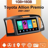 „Android Carplay“ automobilio radijas, skirtas „Toyota Allion Premio 2001-2007“ daugialypės terpės grotuvo galvos blokas Stereo GPS navigacija BT WIFI 2+32GB 1+16GB
