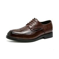 Odiniai Batai Patogūs Vyriški Laisvalaikio Oksfordo Batai Verslo Darbo Biuro Batai Suvarstomi Vyriški Batai Retro Brogue Batai Džentelmeno Vakariniai Batai 38 black