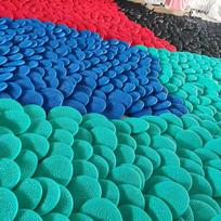 32X38cm Oval Diamond Pattern Balance Pad, Ergonomic Design Is More Suitable for Feet To Stand Side By Side blue