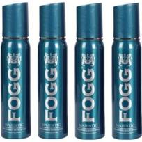 FOGG Vyrams Majestic gaivaus kvapo dezodorantas, 4 vnt. pakuotė, gaivaus kvapo dezodoranto purškalas - (480 ml, 4 vnt. pakuotė) blue