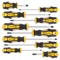 10 vnt. remonto įrankių rinkinys – Magnetinio tikslaus atsuktuvo rinkinys su kryžiuku ir plokščia galvute, neslidžia rankena, atsuktuvo įrankių rinkinys 10PCS yellow