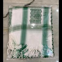 Medvilnė Keffiyeh Shemagh Original Indijos Arabų Šalikas Kufiya Green Palestine gray