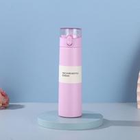 150 ml Mini Termosas Puodelis Patvarus Atidaromas vienu mygtuku Terminis Puodelis Aukštos Kokybės Nerūdijančio Plieno Vandens Puodelis Su Šiaudeliu 150ml rožinė