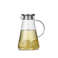 1vnt Stikliniai šalto vandens butelis Virtuvinis virdulys stiklainiai karščiui atsparus stiklinis vandens ąsotis Kavos arbatos puodas skaidrus dekanteris ąsotis 1200mL white
