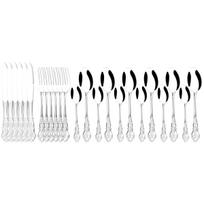 24Pcs Knife Fork Ice Spoon Dinnerware Set Colorful Stainless Steel Cutlery Set Vintage Hollow Tableware Wedding Party Silverware sidabras