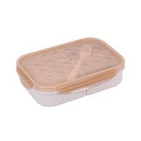 „Bento Box“ nuotėkio nepraleidžianti 3 skyrių plastikinė šeimos maisto laikymo talpykla S žalia