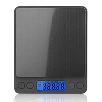 Nerūdijančio plieno virtuvės skaitmeninės svarstyklės 0 1g/3kg Daugiafunkcinės maisto svarstyklės virtuvės svoris (sidabras) 12x10x1cm gray