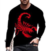 Funny Scorpion Animals 3D Print T-Shirts Men Woman Long Sleeve T Shirt New Oversized Harajuku Pullovers Tees Tops Men's Clothing S