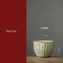 Retro širdies meridiano arbata Tureen keramikinis dubenėlis arbatos virimo aparatas Gaiwan Kung Fu arbatos rinkinys arbatos puodelio arbatos ceremonija Tea  Cup A(<200ml) gray