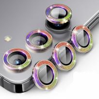 Bling Glitter Metal Camera Ring Protector for Samsung Galaxy A55 A15 A35 A54 A14 A34 Alloy Lens HD Tempered Glass Protective Cap For Galaxy A34 rožinė