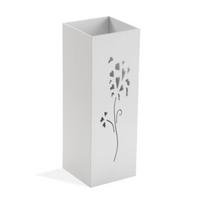 Porte-parapluie - VERSA - Flowers - Bois MDF - Blanc - 48 x 22 x 22 cm balta
