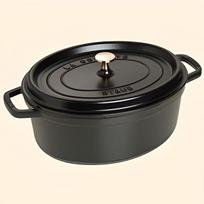 Cocotte ovale - STAUB - 405002710 - Ø 27 cm - Noir mat - 3.2 litres juoda