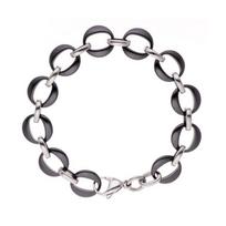 Bracelet - Roselia - Argent Massif Rhodié 925 - Céramique Noir - Acier - Femme juoda