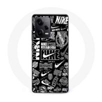 Coque Maniacase pour Xiaomi Redmi Note 12 Pro 5G Nike air logo Graffiti Noir et blanc
