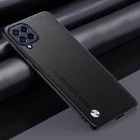 Prabangus PU odinis dėklas Samsung Galaxy A12 M12 galinis dangtelis matinis silikoninis smūgiams atsparus apsauginis telefono dėklas Samsung A12 5G For Samsung A12 juoda