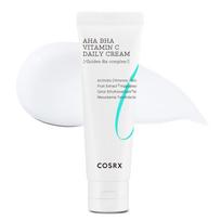 COSRX Refresh AHA BHA Vitamin C Daily Cream 50ml, Exfoliating , Moisturizing, Korean Cosmetics, Kbeauty, sample gray