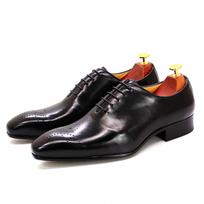 2024 High Quality Pointed Toe Oxfords Leather Men Shoes 2024 Lace Up Casual Formal Business Male Dress Shoes Wedding Party Plus 47 38
