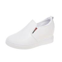 2024 2024  Women's Spring Shoes Heel New Lady Casual Women Sneakers Leisure Platform Wedge Height Increasing Women's Vulcanize Shoes 35