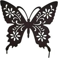 The Lakeside Collection Animal Silhouette Stake 14*17in Garden Décor Butterfly Yard Art Butterfly Stake Animal Silhouette Stake juoda