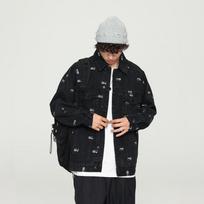 Italian Spring And Summer Loose Couple Tooling Jacket Clothes Men'S High-End Sense Full Of Embroidery Trendy Brand Denim Jacket Men M juoda