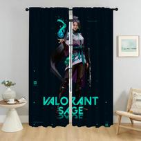 Valorant Modernūs Svetainės Užuolaidos Kameros Langui Užuolaida Helovino Dekoracija Namų Interjero Užuolaidos 2 Vnt. Atspalviai Vaikas W50xH70cmx2pcs red